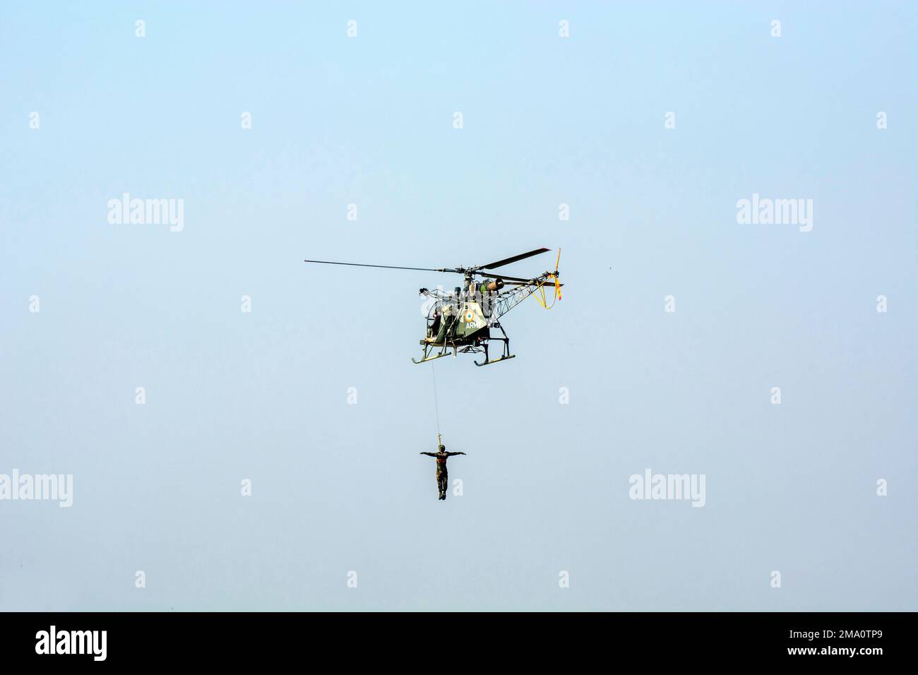 Kolkata, India 15th December 2022. In a army exercise Indian air force demonstrate their efficiency in sky. Stock Photo