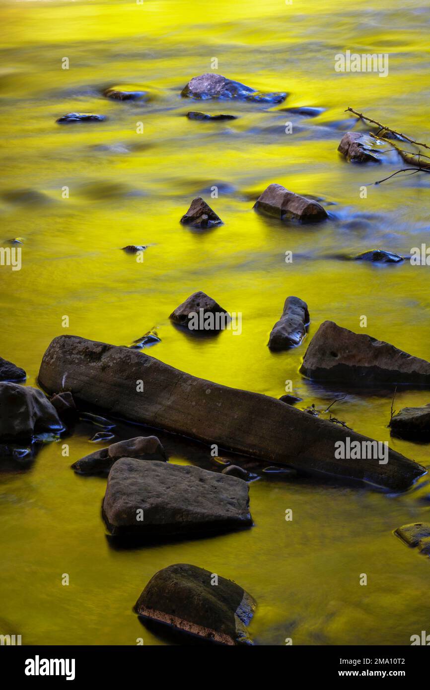 Stones in the river bed in the Wutach Gorge in the Black Forest, Baden-Württemberg, Germany Stock Photo