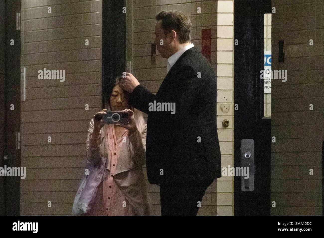 Elon Musk leaves Baron Investment Conference at the Metropolitan Opera