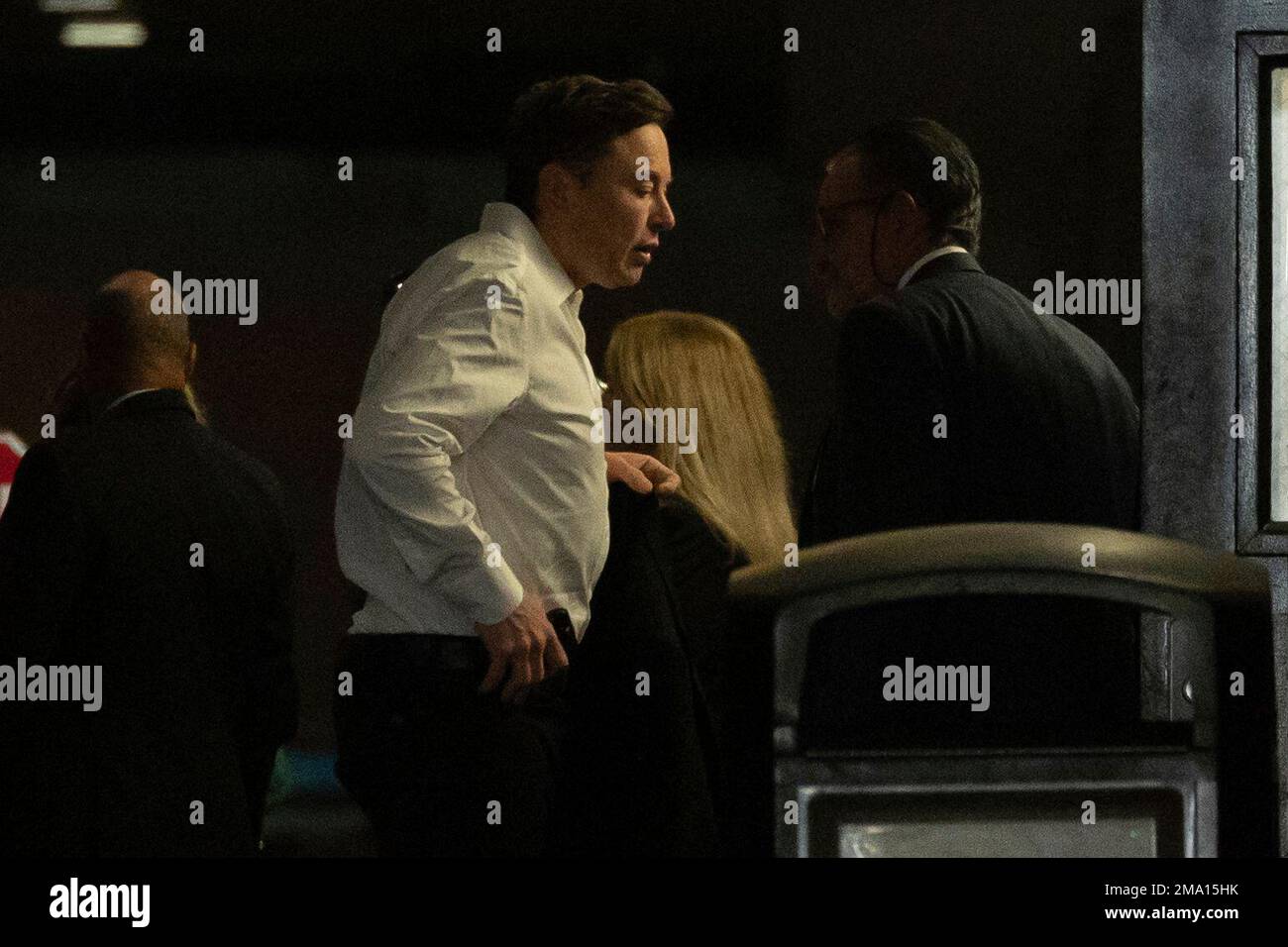 Elon Musk arrives at Baron Investment Conference at the Metropolitan