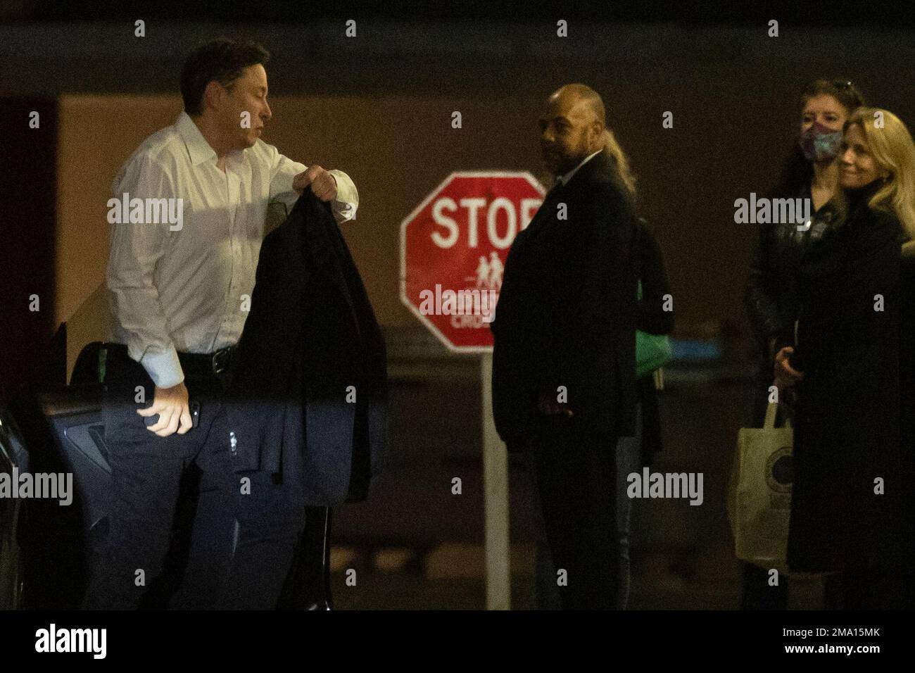 Elon Musk arrives at Baron Investment Conference at the Metropolitan