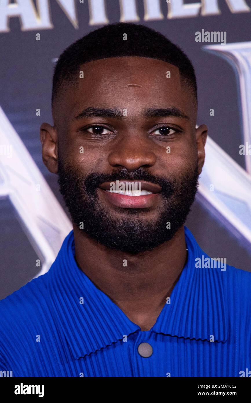 David Orobosa Omoregie, a.k.a. Dave, poses for photographers upon