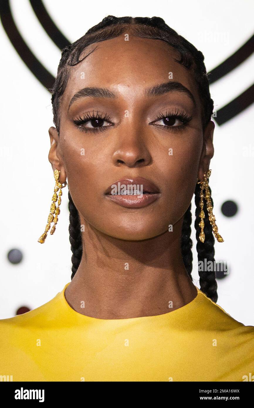 Jourdan Dunn poses for photographers upon arrival for the premiere of