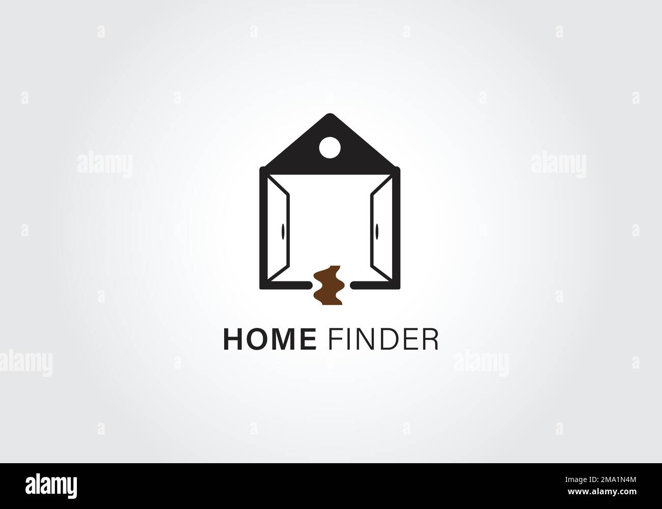 abstract Home Finder Logo Vector Symbol Design Illustration Stock Vector