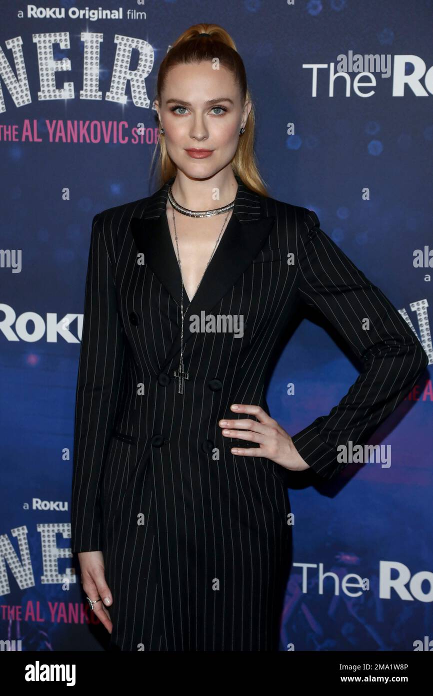 Actor Evan Rachel Wood attends the premiere of "Weird: The Al Yankovic ...