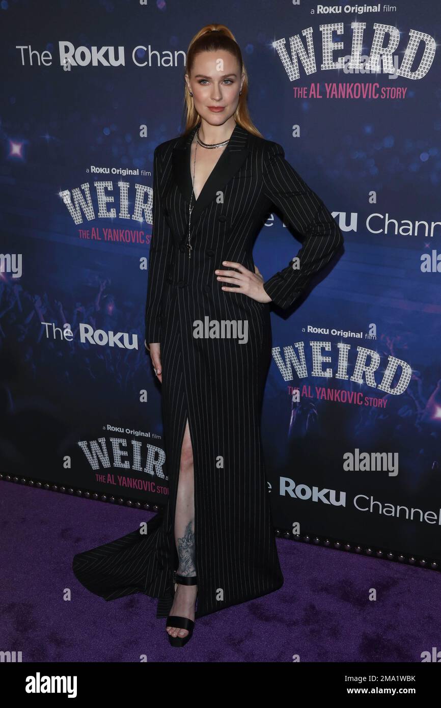 Actor Evan Rachel Wood attends the premiere of "Weird: The Al Yankovic ...