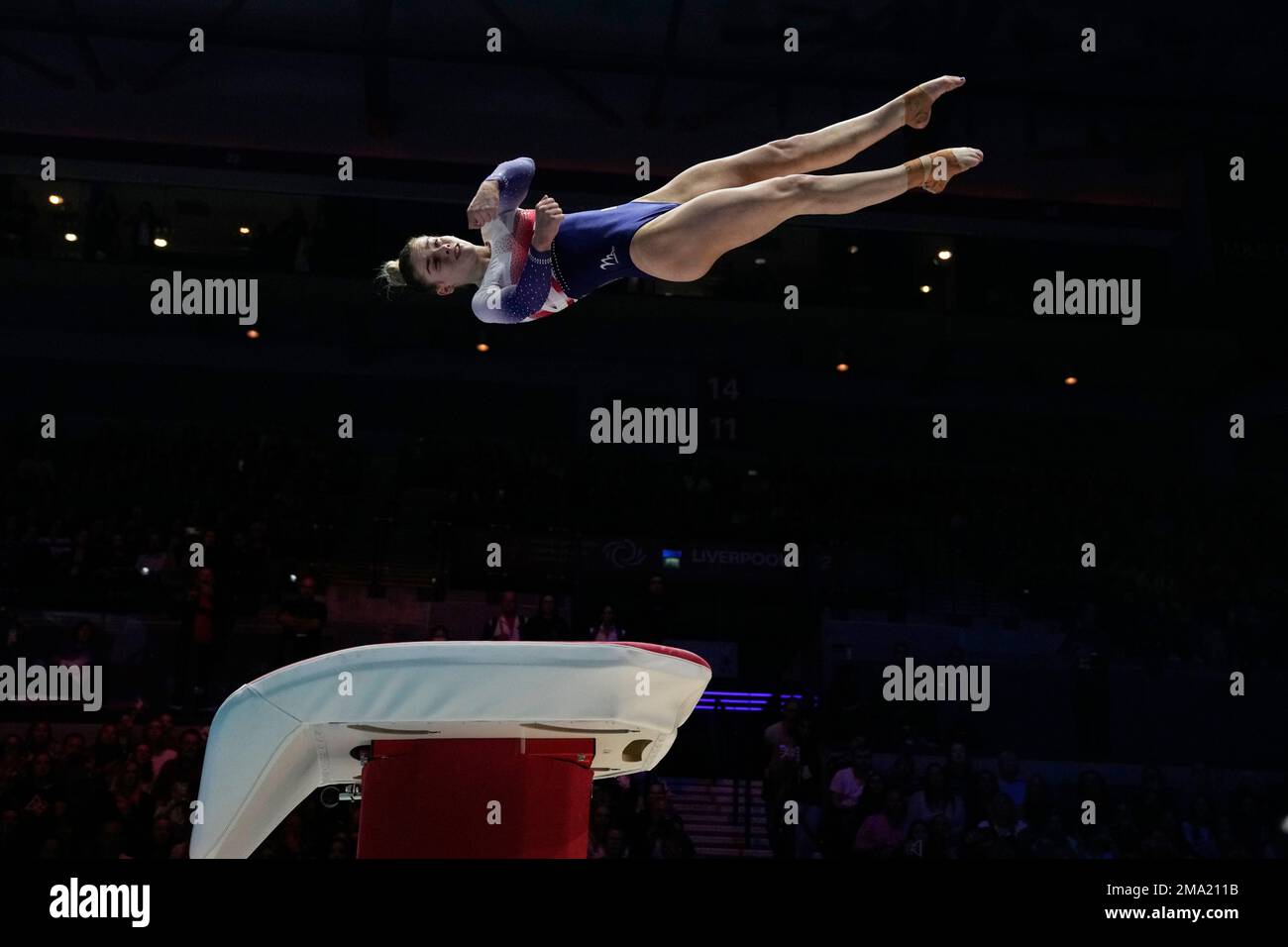 Great Britain's Alice Kinsella competes on the vault at the Women's ...