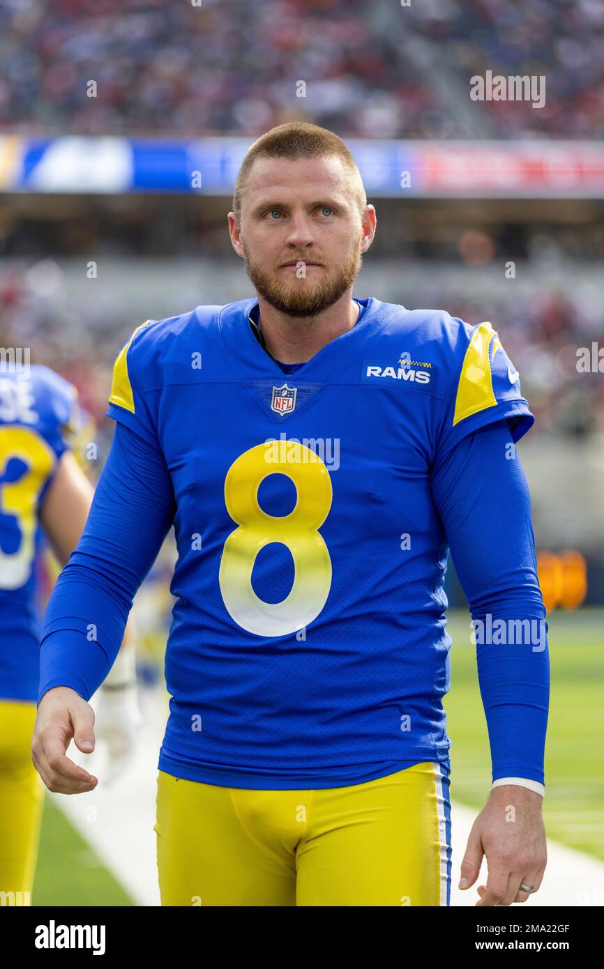 Los Angeles Rams kicker Matt Gay (8) against the San Francisco 49ers in an  NFL football game, Sunday, Oct. 30, 2022, in Inglewood, Calif. The 49ers  won 31-14. (AP Photo/Jeff Lewis Stock Photo - Alamy