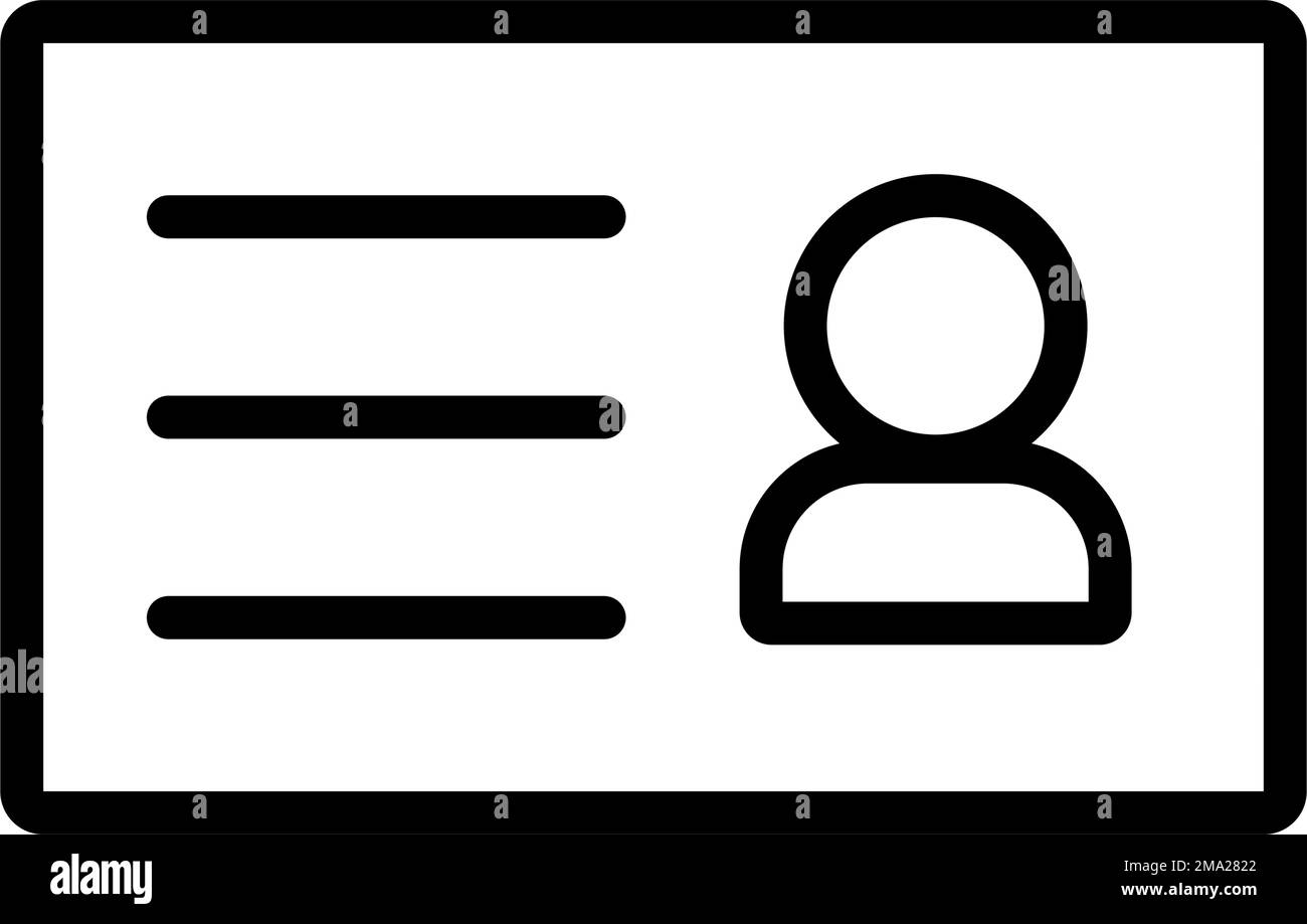 Simple ID Card Icon. Identification card. Editable vector Stock Vector Image & Art Alamy