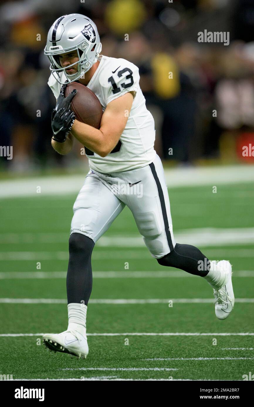 Las Vegas Raiders wide receiver Hunter Renfrow runs a route during the  first half of an NFL football game Sunday, Oct. 30, 2022, in New Orleans.  (AP Photo/Butch Dill Stock Photo - Alamy