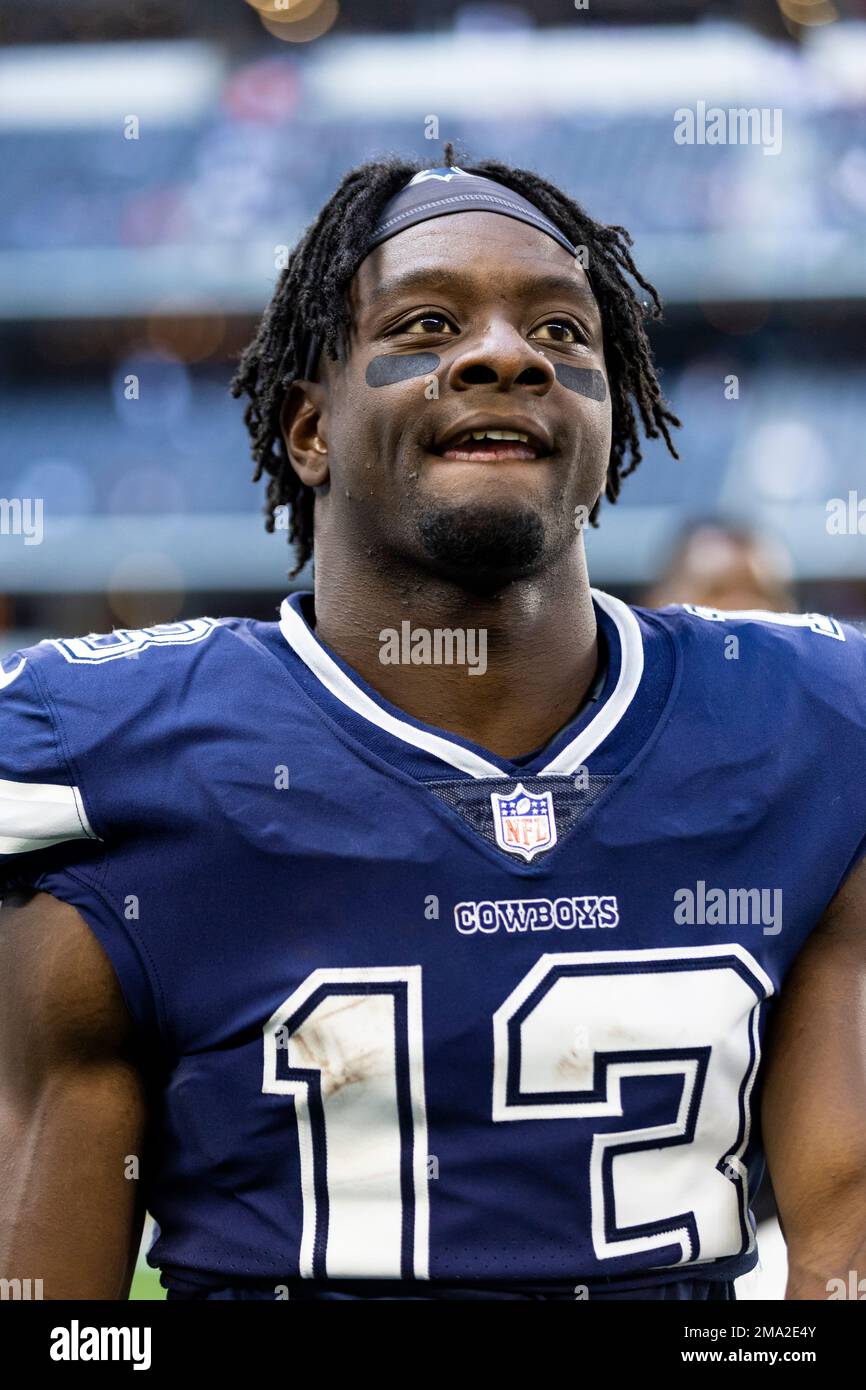 Dallas Cowboys wide receiver Michael Gallup (13) is seen after an NFL  football game against the Chicago Bears, Sunday, Oct. 30, 2022, in  Arlington, Texas. Dallas won 49-29. (AP Photo/Brandon Wade Stock Photo -  Alamy