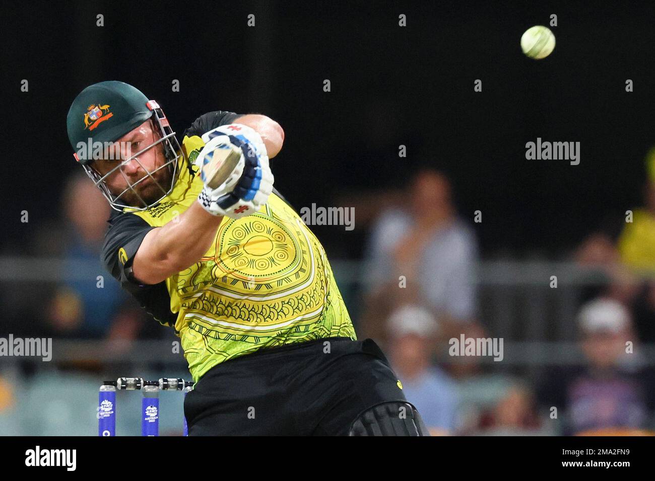 Australia's Aaron Finch hits a boundary during the T20 World Cup ...