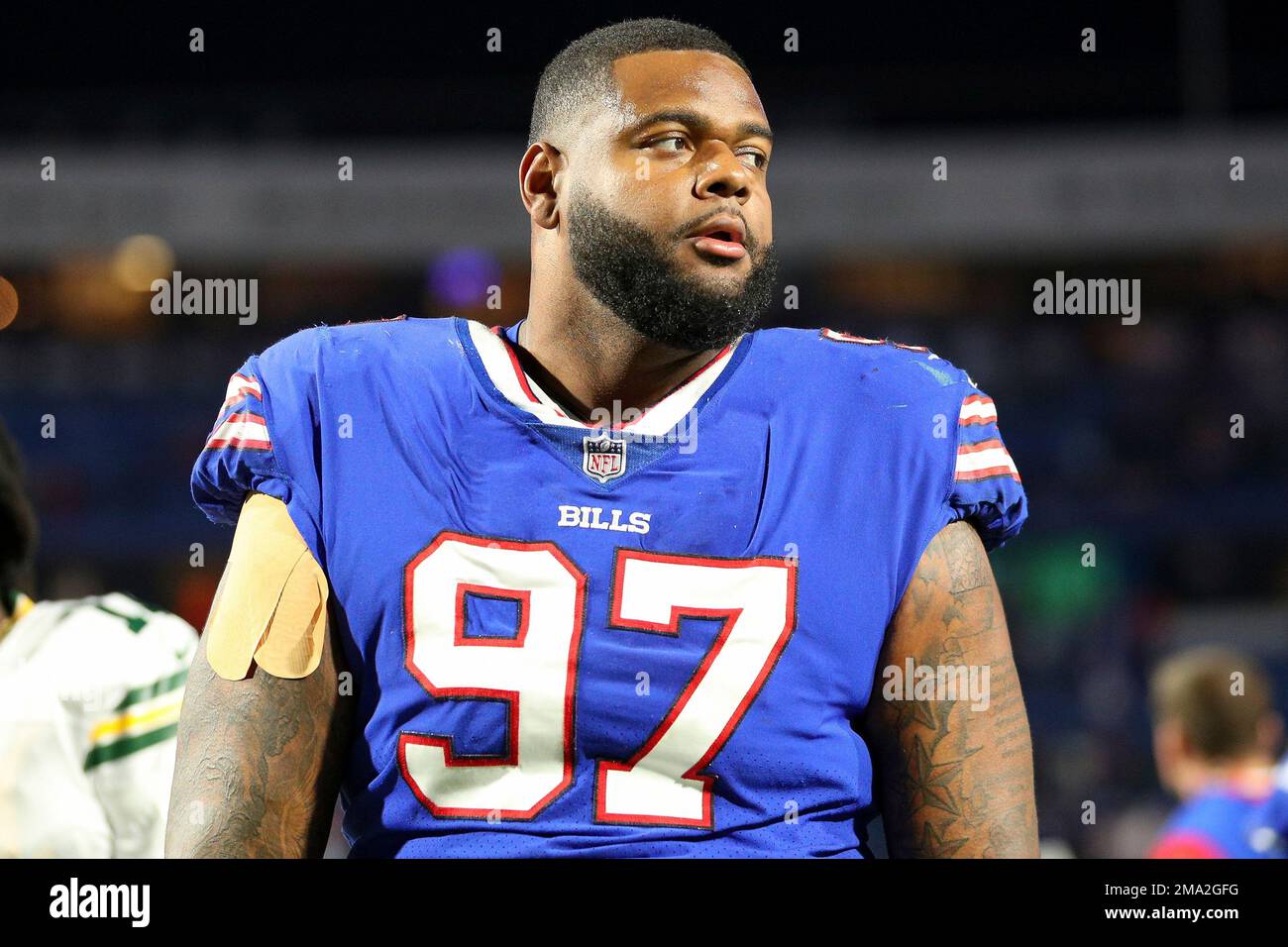 Buffalo Bills defensive tackle Jordan Phillips (97) looks on during an NFL  football game, Sunday, Oct. 30, 2022, in Orchard Park, N.Y. (AP Photo/Bryan  Bennett Stock Photo - Alamy