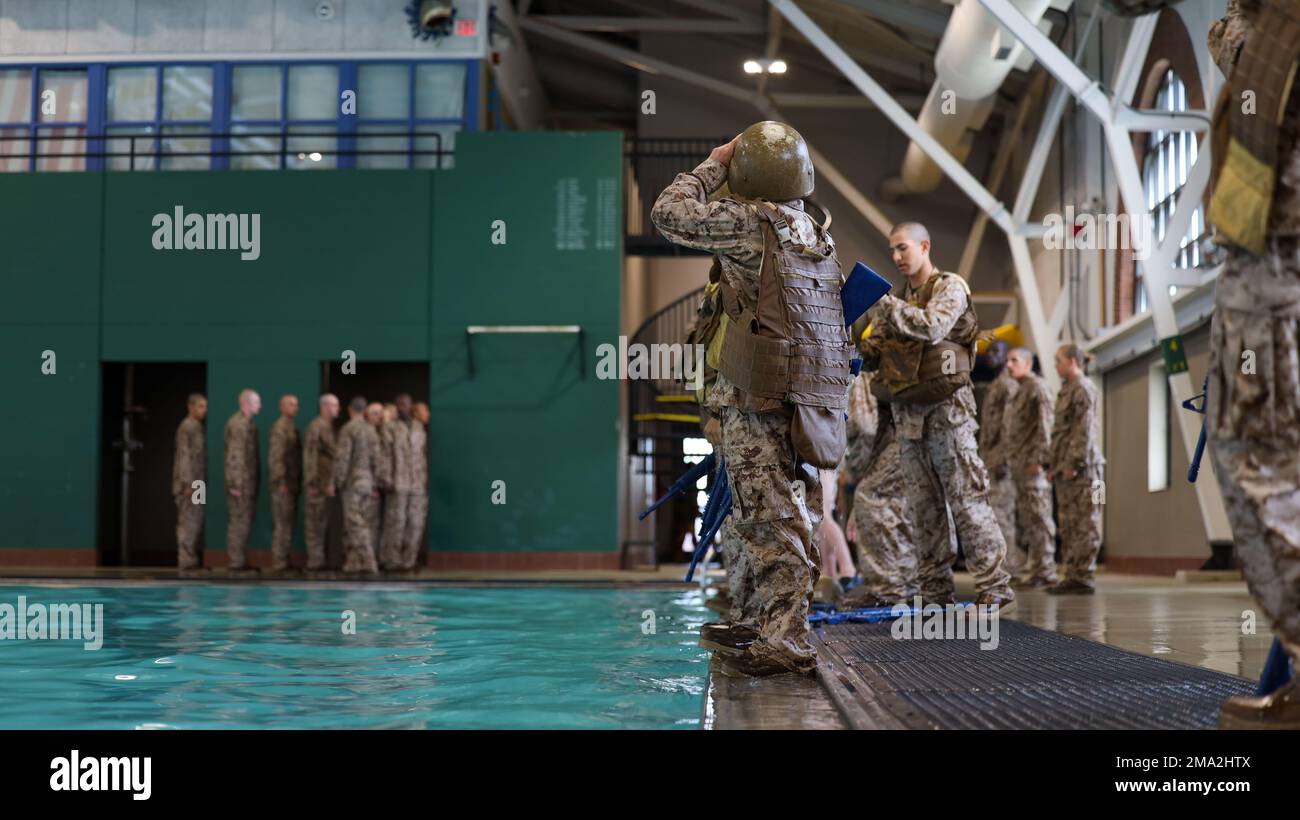 Recruits with Papa Company, 4th Recruit Training Battalion, complete
