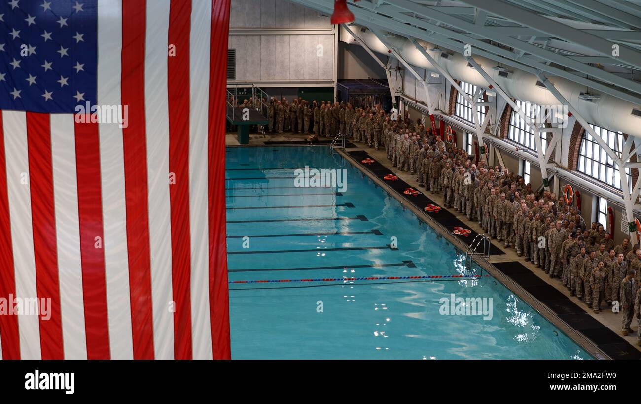 Recruits with Papa Company, 4th Recruit Training Battalion, complete