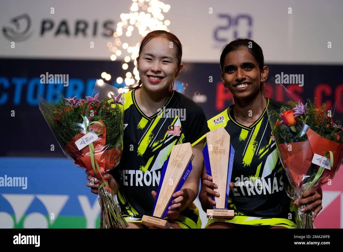 Pearly Tan, Left, And Thinaah Muralitharan Of Malaysia React After ...