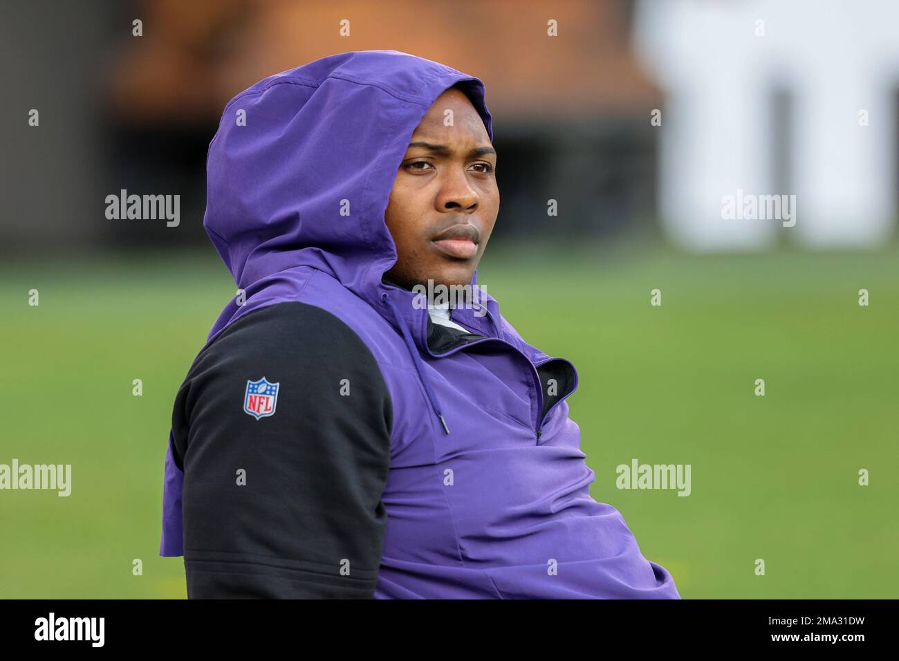 Baltimore Ravens defensive tackle Isaiah Mack (94) watches the action  during a NFL football game against the Tampa Bay Buccaneers,Thursday, Oct.  27, 2022 in Tampa, Fla. (AP Photo/Alex Menendez Stock Photo - Alamy