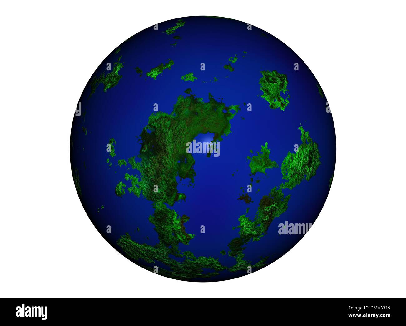 Digitally rendered planet uranus isolated on white background. Stock Photo