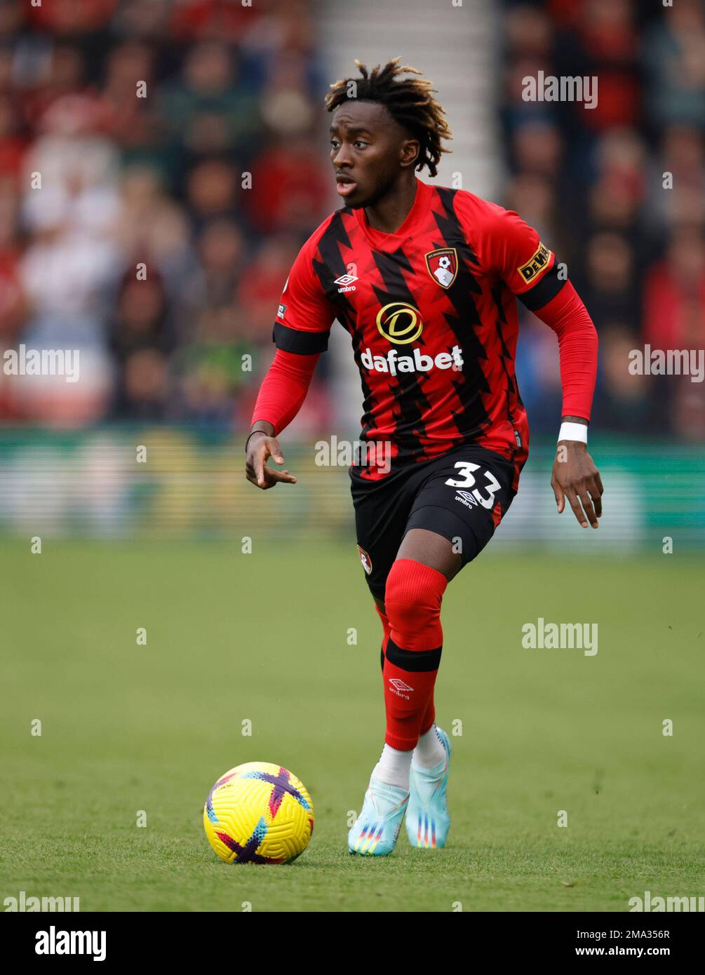 Bournemouth s Jordan Zemura in action during the English Premier