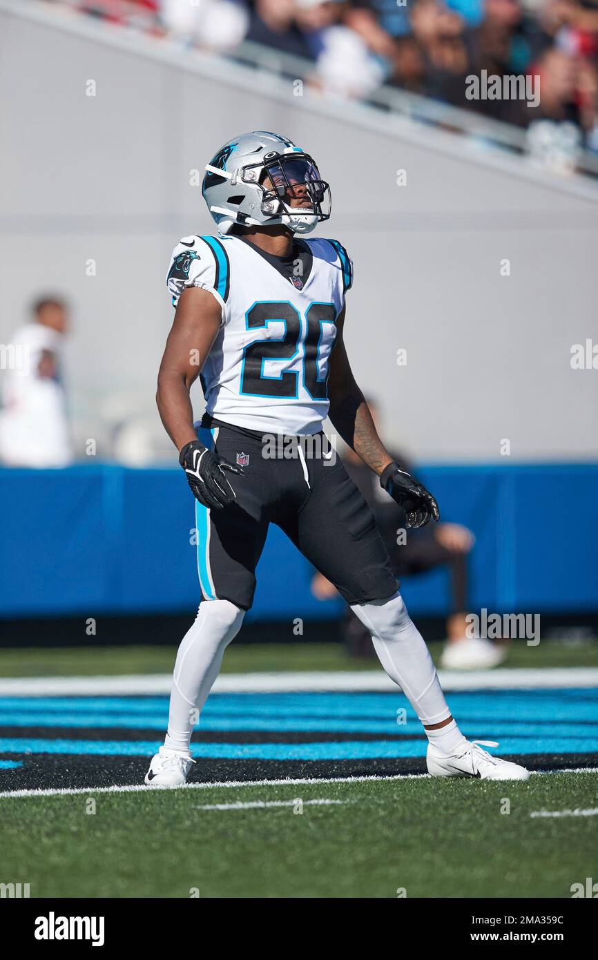 Carolina Panthers running back Raheem Blackshear (20) waits to receive ...