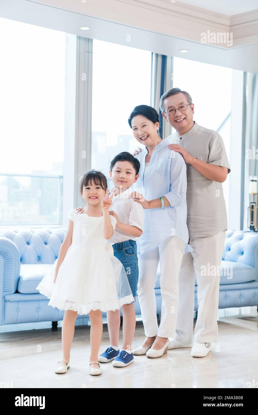 The happy family Stock Photo - Alamy