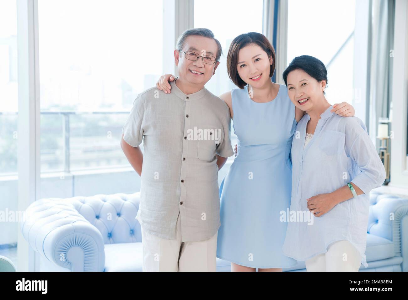 The happy family Stock Photo