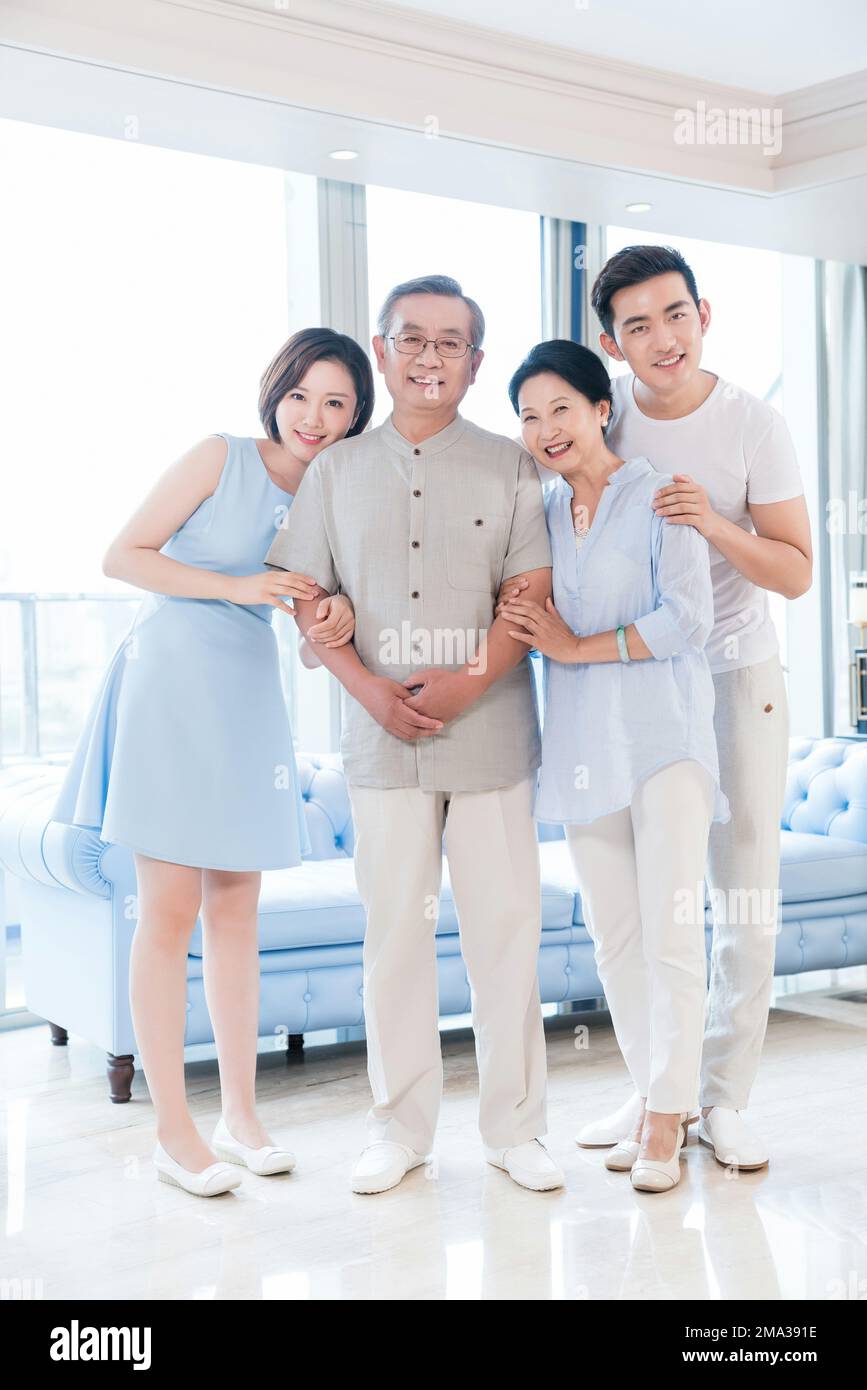 The happy family Stock Photo - Alamy