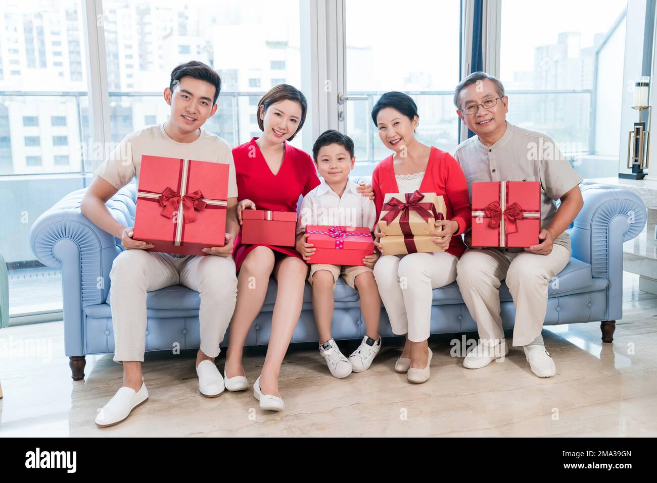 The happy family Stock Photo - Alamy