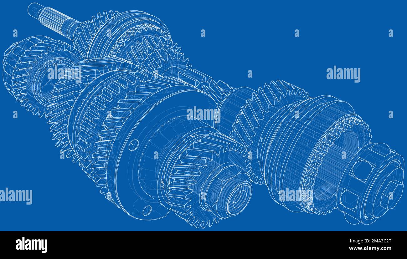 Gearbox sketch. Vector Stock Vector Image & Art Alamy