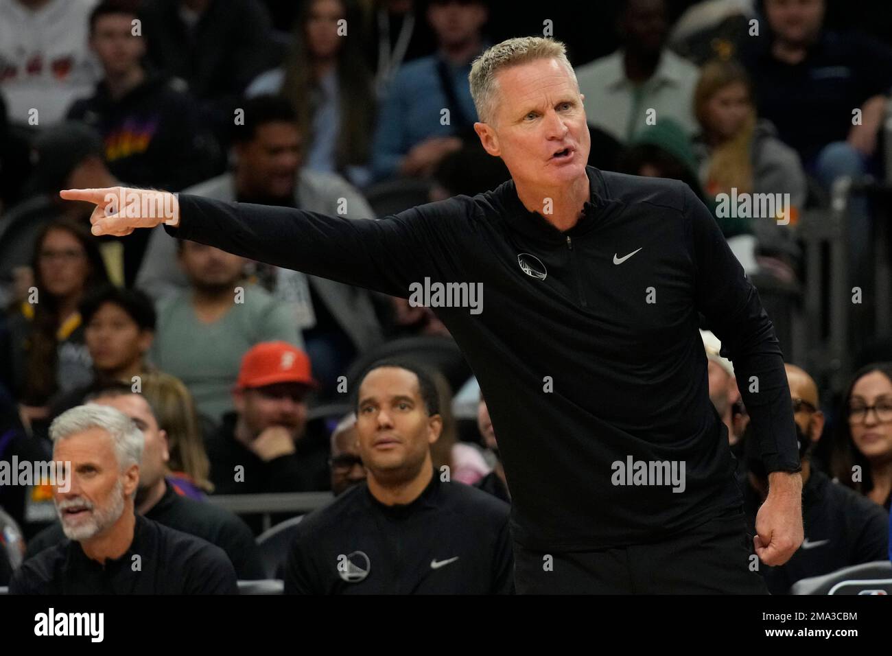 Golden State Warriors head coach Steve Kerr during the first half of an
