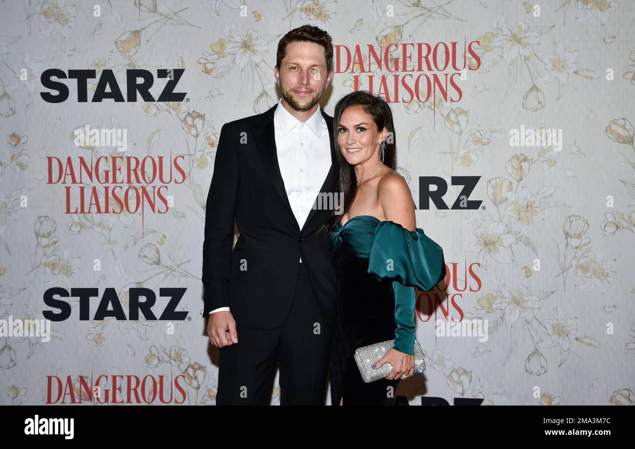Executive producer Scott Huff, left, and wife Alexandra Huff attend the