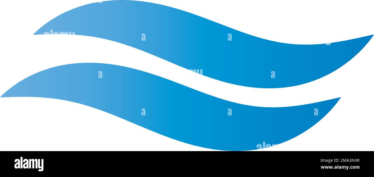 water wave icon vector illustration logo design Stock Vector Image ...