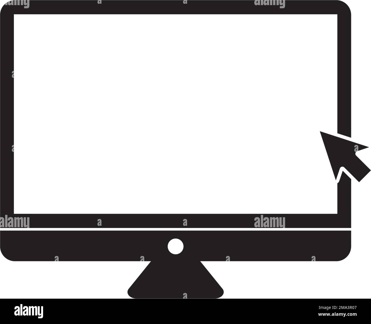 monitor vector icon illustration simple design. Stock Vector