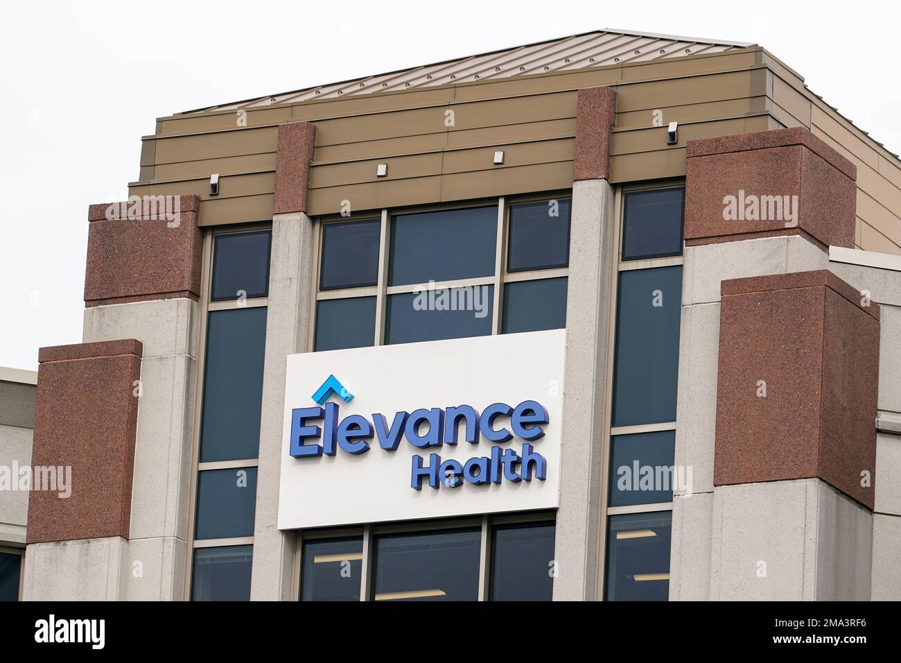 Signage at the corporate headquarters of Elevance Health is shown