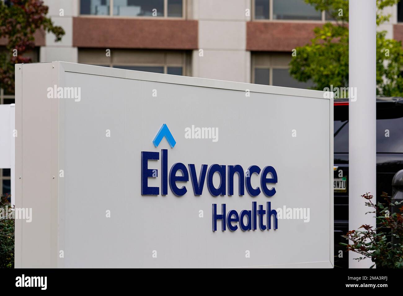 Signage at the corporate headquarters of Elevance Health is shown