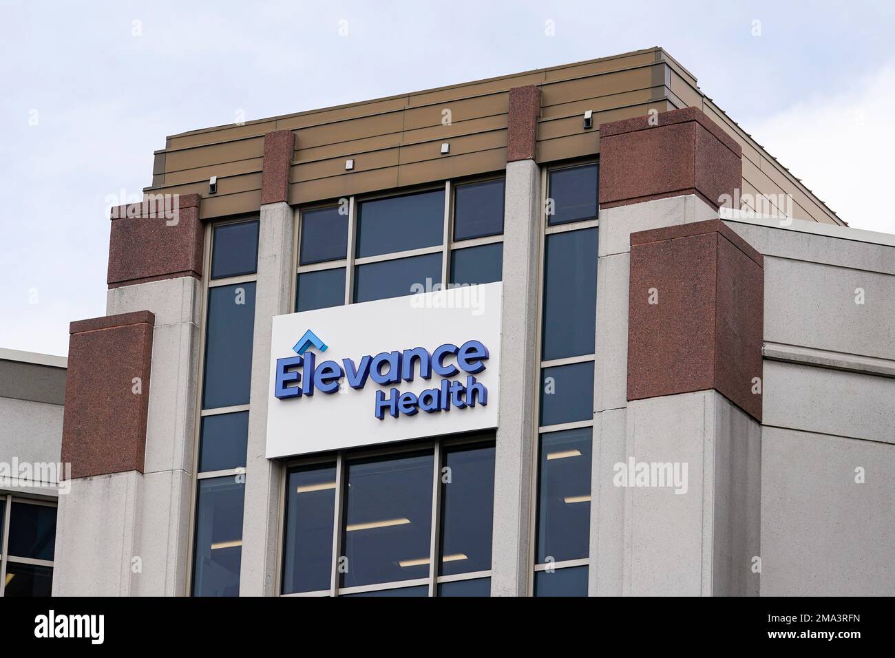 Signage at the corporate headquarters of Elevance Health is shown