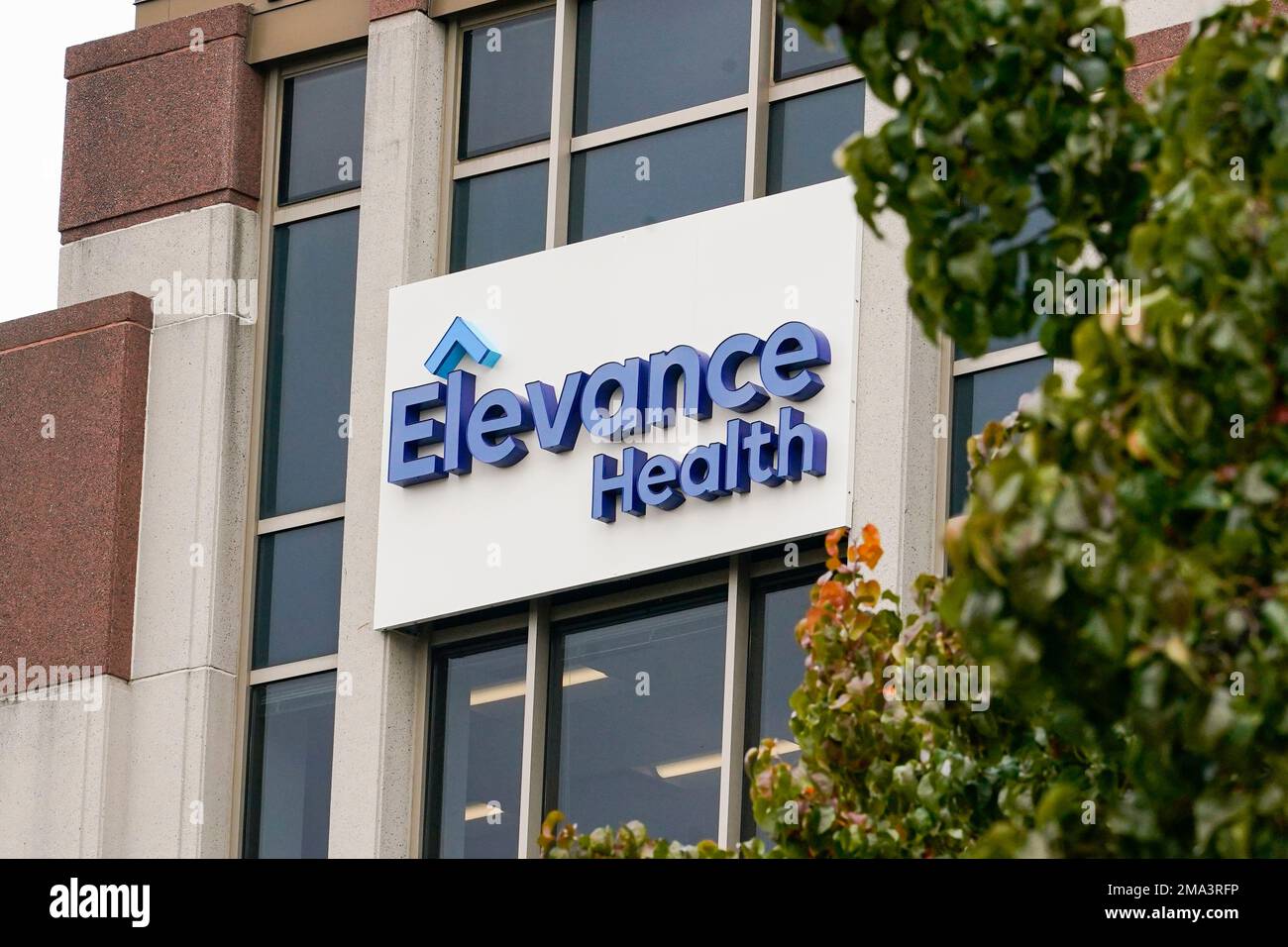 Signage at the corporate headquarters of Elevance Health is shown