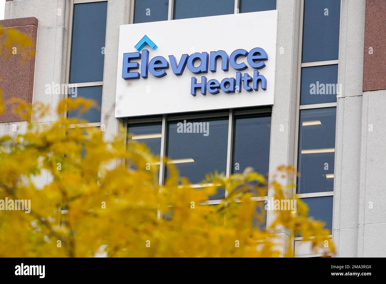 Signage at the corporate headquarters of Elevance Health is shown