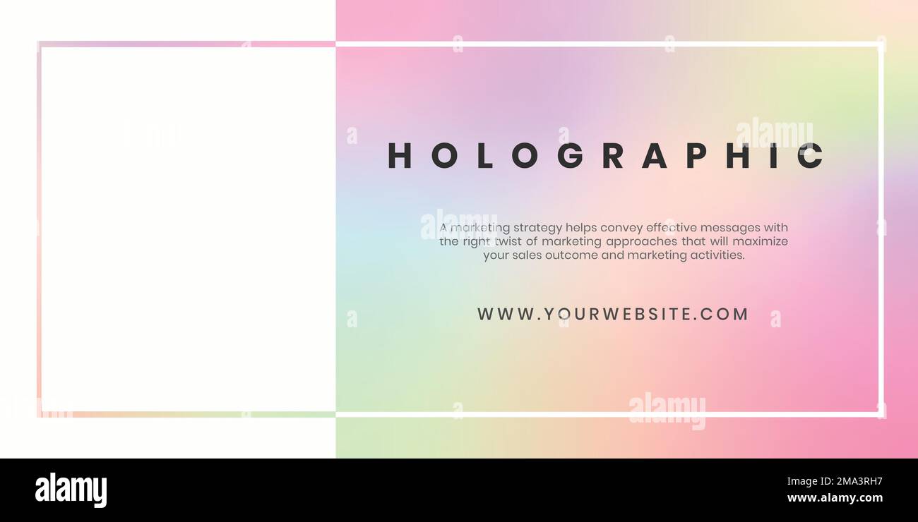 Pastel holographic pattern social template vector Stock Vector Image ...