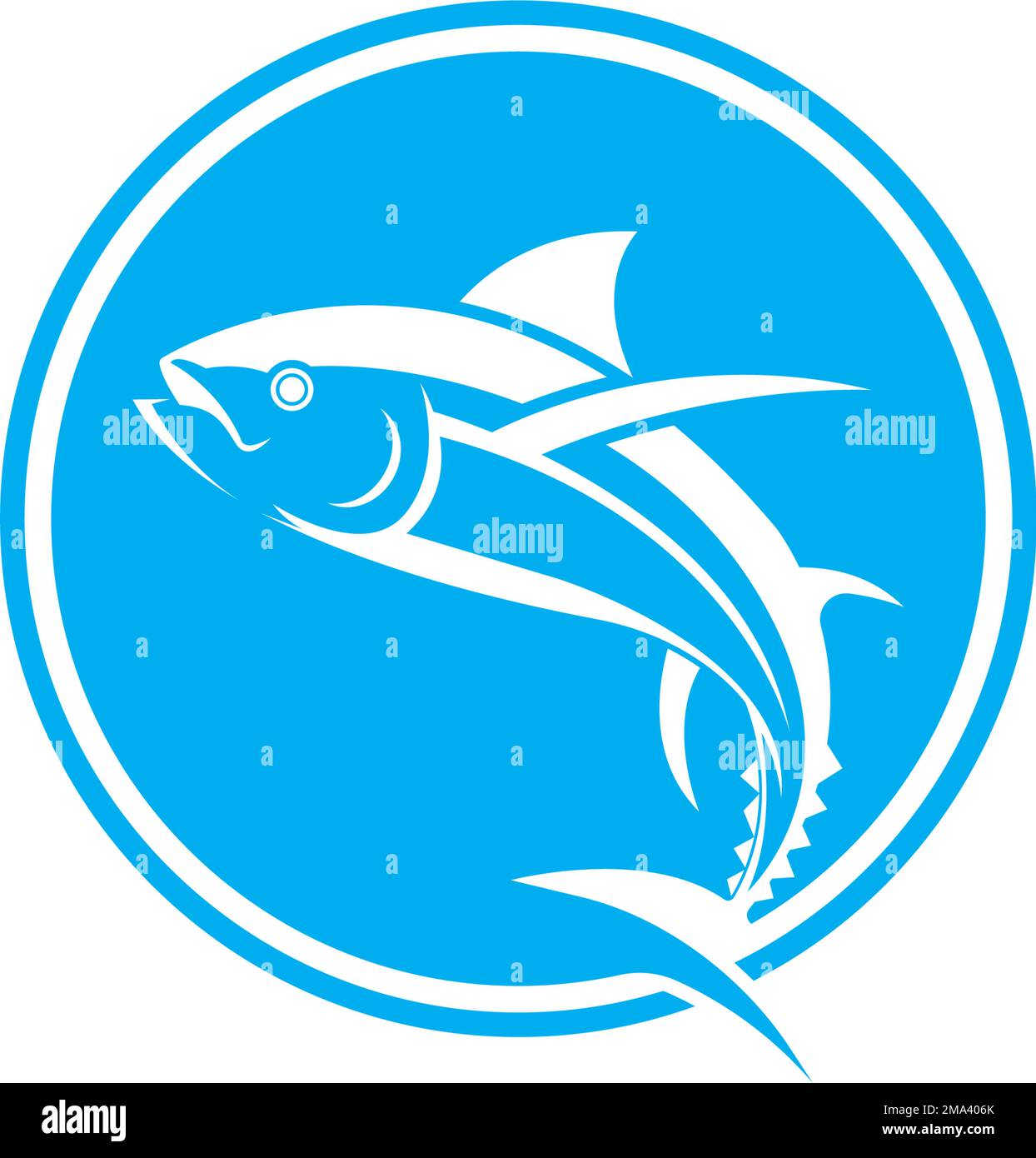 Tuna fish logo. vector illustration design template Stock Vector Image