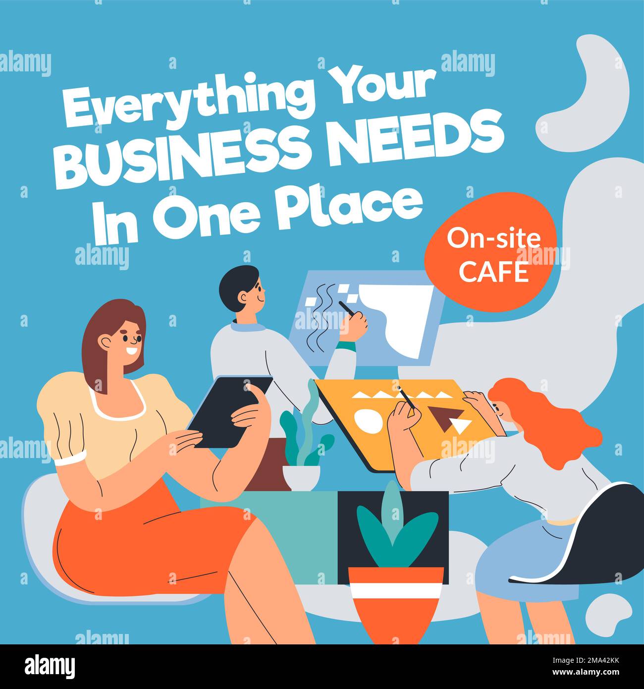 Everything your business needs in one place vector Stock Vector Image ...