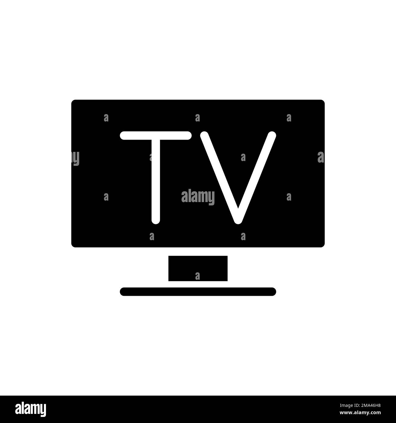 Television black glyph icon Stock Vector Image & Art - Alamy