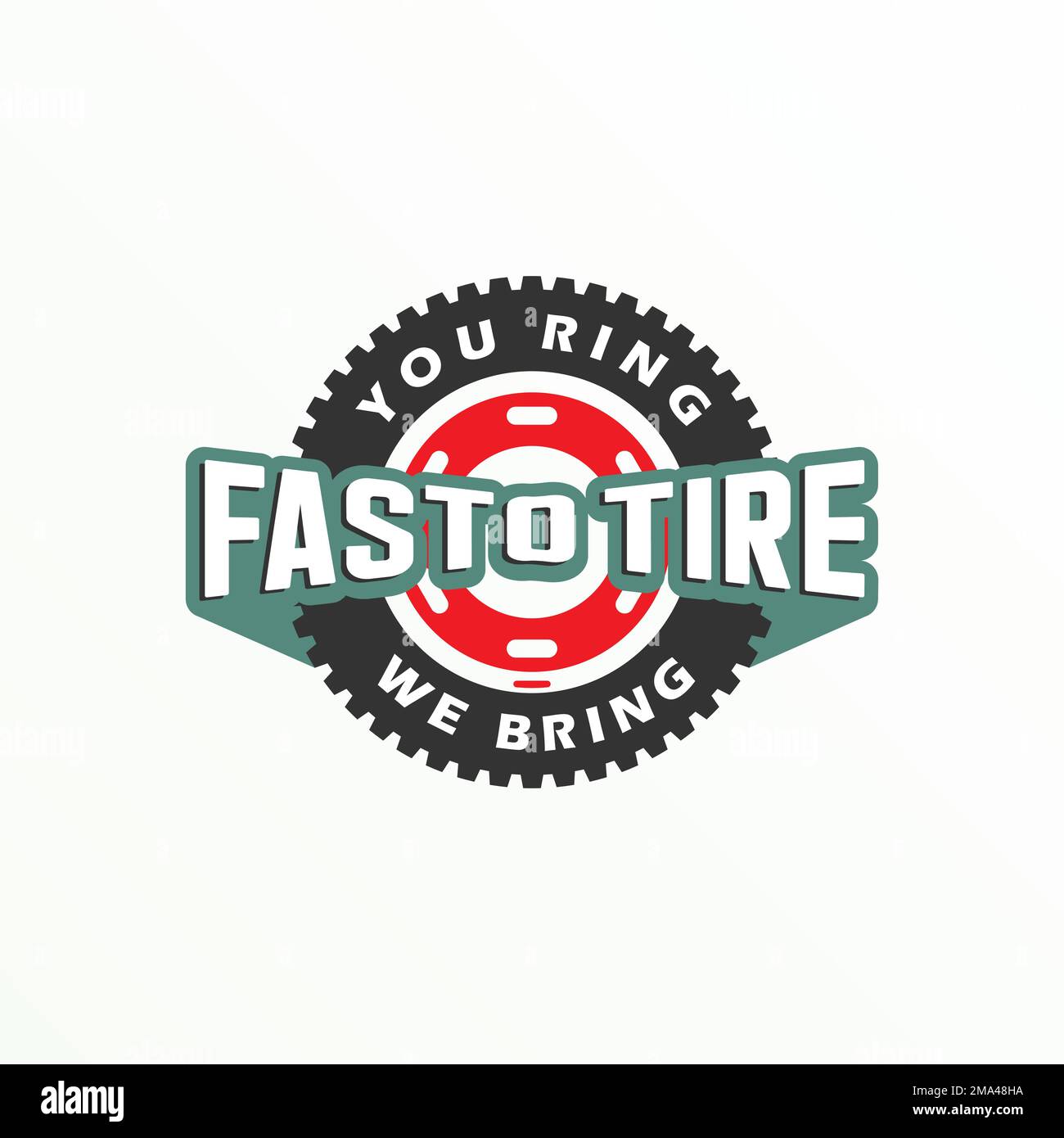 unique Classic gear, Car tire and wheel in emblem image graphic icon