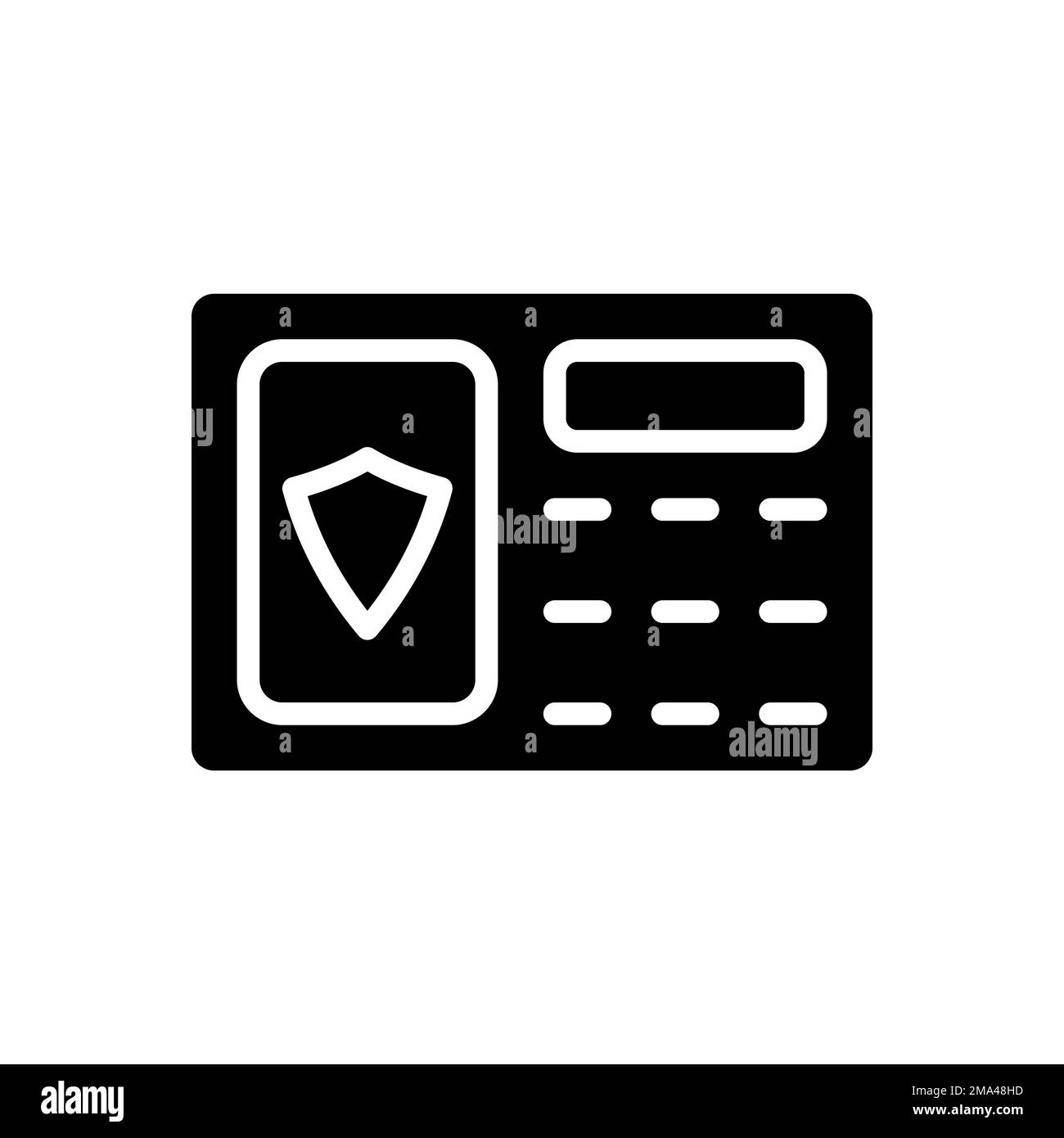 Security alarm black glyph icon Stock Vector Image & Art Alamy