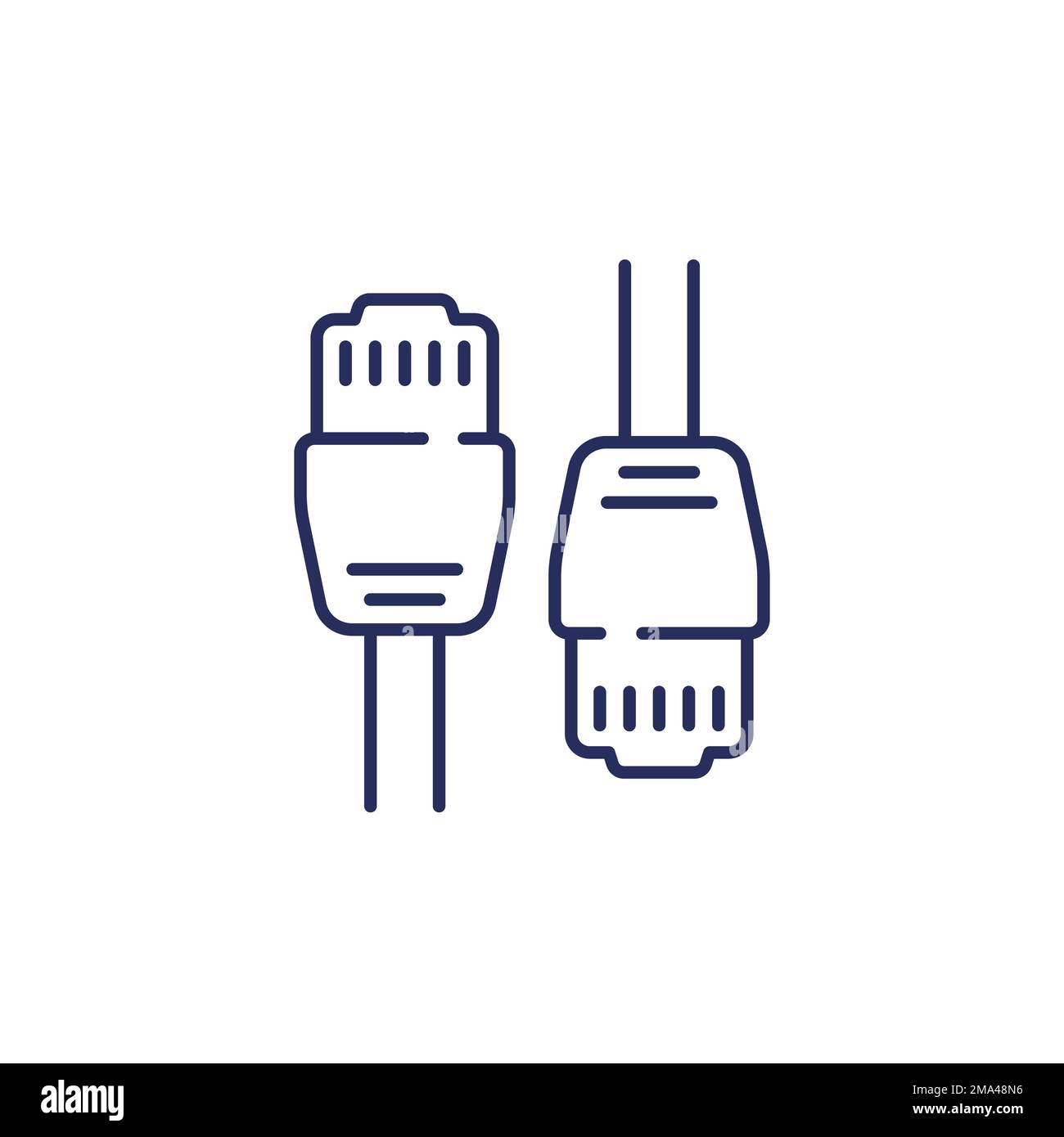 cables line icon on white Stock Vector Image & Art Alamy