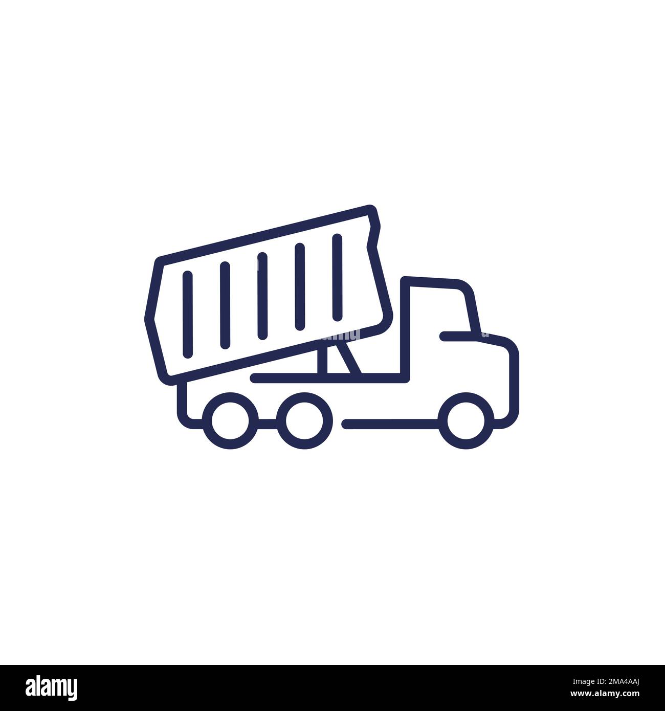 Dumper truck unloading Stock Vector Images - Alamy