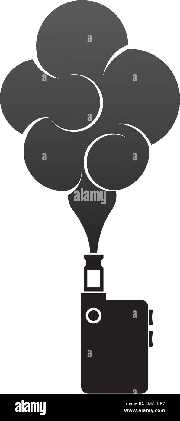 Vaping logo.vector illustration template design Stock Vector