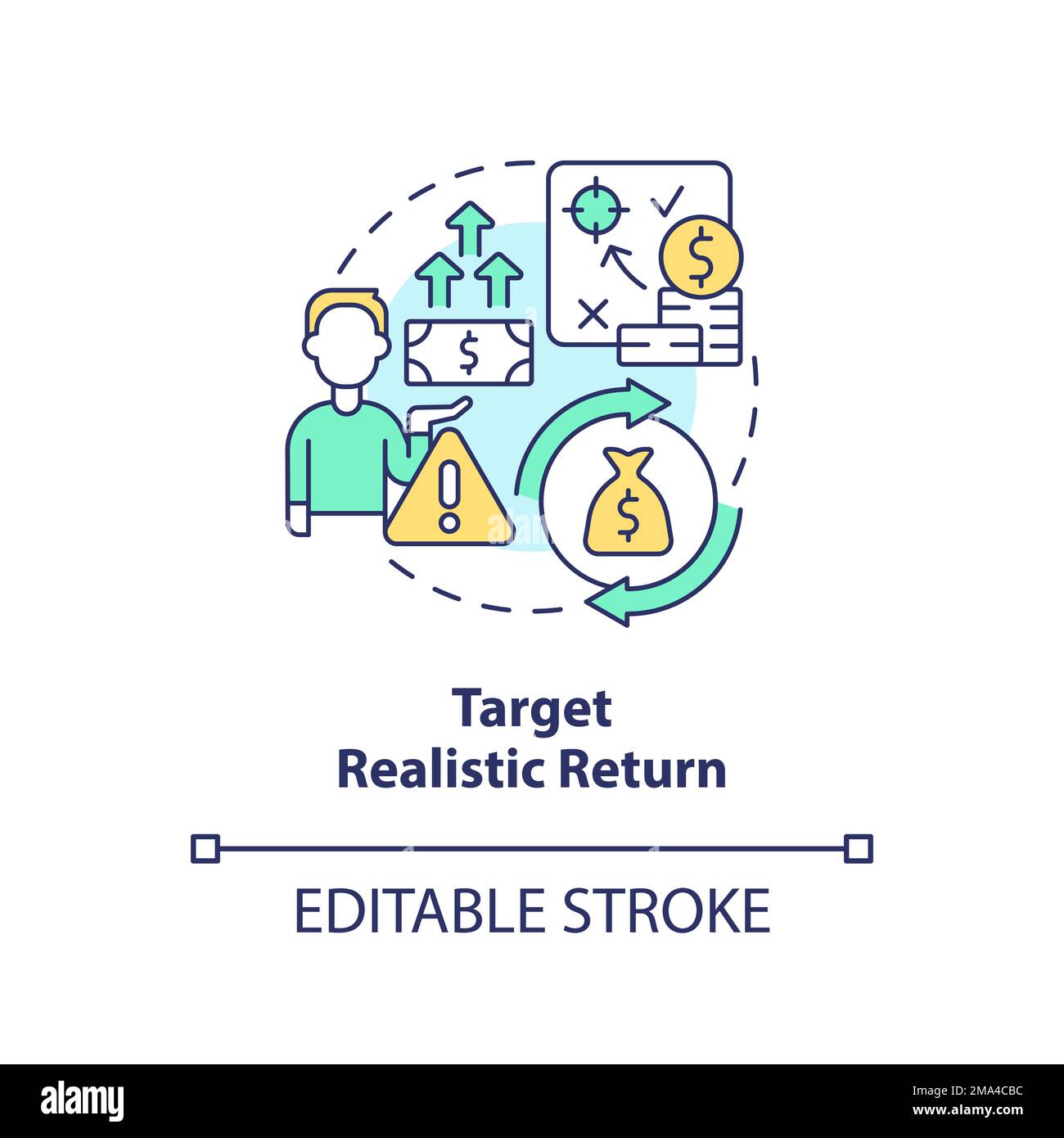 Target realistic return concept icon Stock Vector Image & Art Alamy