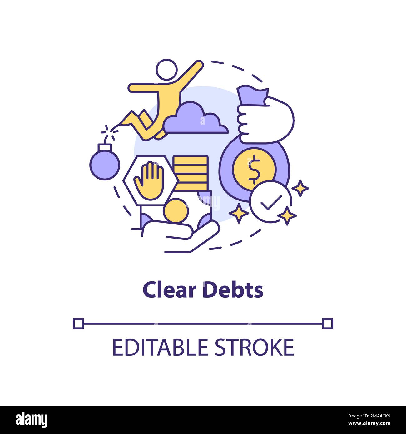 Pay of debts Stock Vector Images - Alamy