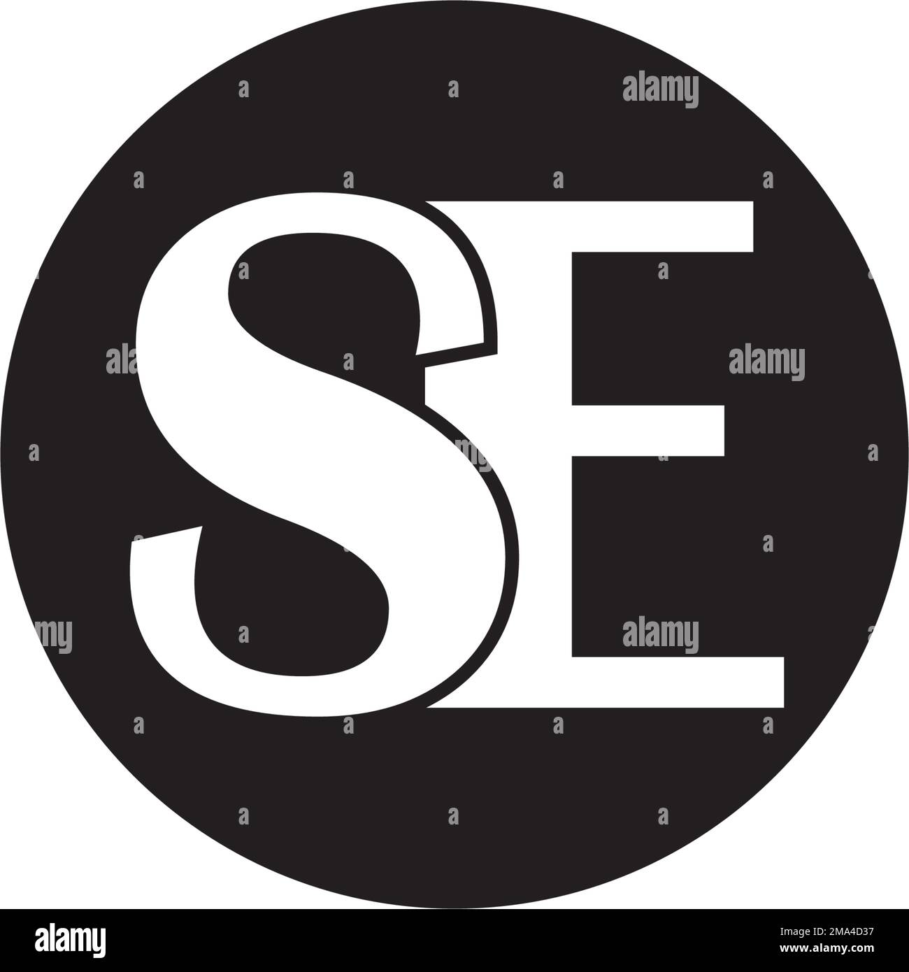 SE letter logo. vector illustration symbol design. Stock Vector